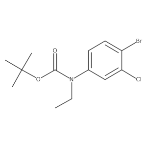 Tert-butyl N-(4-bromo-3-chlorophenyl)-N-ethylcarbamate结构式