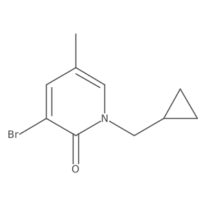 3-Bromo-1-(cyclopropylmethyl)-5-methyl-1,2-dihydropyridin-2-one Structure
