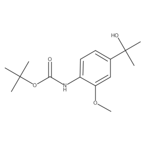 tert-butyl N-[4-(2-hydroxypropan-2-yl)-2-methoxyphenyl]carbamate结构式