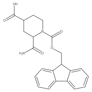 2-Carbamoyl-1-{[(9h-fluoren-9-yl)methoxy]carbonyl}piperidine-4-carboxylic acid结构式