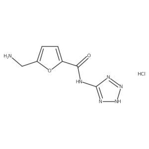 5-(Aminomethyl)-N-(2H-tetrazol-5-yl)furan-2-carboxamide;hydrochloride Structure