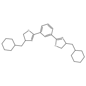 1,3-Bis((S)-4-(cyclohexylmethyl)-4,5-dihydrooxazol-2-yl)benzene结构式