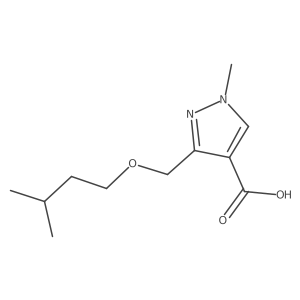 1-methyl-3-[(3-methylbutoxy)methyl]-1H-pyrazole-4-carboxylic acid Structure