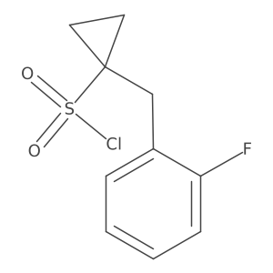 1-[(2-Fluorophenyl)methyl]cyclopropane-1-sulfonyl chloride结构式