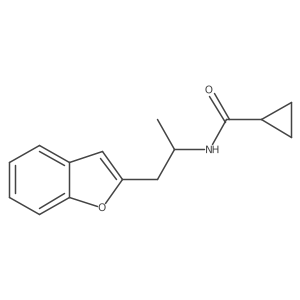 N-(1-(benzofuran-2-yl)propan-2-yl)cyclopropanecarboxamide结构式