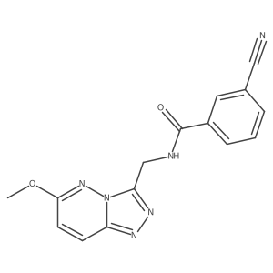3-cyano-N-((6-methoxy-[1,2,4]triazolo[4,3-b]pyridazin-3-yl)methyl)benzamide结构式