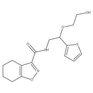 N-(2-(2-hydroxyethoxy)-2-(thiophen-2-yl)ethyl)-4,5,6,7-tetrahydrobenzo[d]isoxazole-3-carboxamide结构式