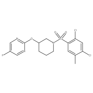 2-((1-((2,4-Dichloro-5-methylphenyl)sulfonyl)piperidin-3-yl)oxy)-5-fluoropyrimidine Structure