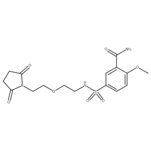 5-(N-(2-(2-(2,5-dioxopyrrolidin-1-yl)ethoxy)ethyl)sulfamoyl)-2-methoxybenzamide Structure