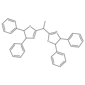(4S,4'S,5R,5'R)-2,2'-(Ethane-1,1-diyl)bis(4,5-diphenyl-4,5-dihydrooxazole) Structure
