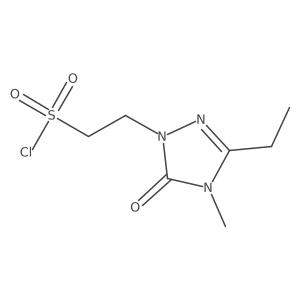 2-(3-Ethyl-4-methyl-5-oxo-4,5-dihydro-1H-1,2,4-triazol-1-yl)ethane-1-sulfonyl chloride结构式