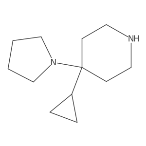 4-Cyclopropyl-4-(pyrrolidin-1-yl)piperidine结构式