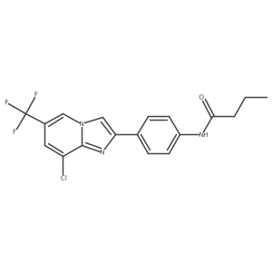 N-{4-[8-chloro-6-(trifluoromethyl)imidazo[1,2-a]pyridin-2-yl]phenyl}butanamide Structure