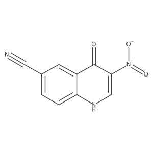 4-Hydroxy-3-nitroquinoline-6-carbonitrile Structure