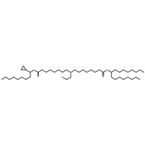 1-Cyclopropylnonyl 8-((8-(heptadecan-9-yloxy)-8-oxooctyl)(2-hydroxyethyl)amino)octanoate Structure