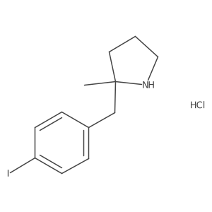 2-(4-Iodobenzyl)-2-methylpyrrolidine hydrochloride Structure