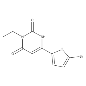 6-(5-Bromofuran-2-yl)-3-ethyl-1,2,3,4-tetrahydropyrimidine-2,4-dione Structure
