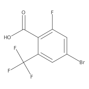 4-Bromo-2-fluoro-6-(trifluoromethyl)benzoic acid结构式