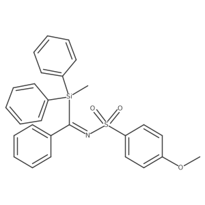 (E)-4-Methoxy-N-((methyldiphenylsilyl)(phenyl)methylene)benzenesulfonamide结构式