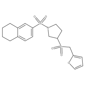3-((Furan-2-ylmethyl)sulfonyl)-1-((5,6,7,8-tetrahydronaphthalen-2-yl)sulfonyl)pyrrolidine Structure