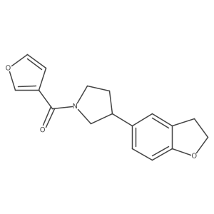 3-(2,3-Dihydro-1-benzofuran-5-yl)-1-(furan-3-carbonyl)pyrrolidine结构式