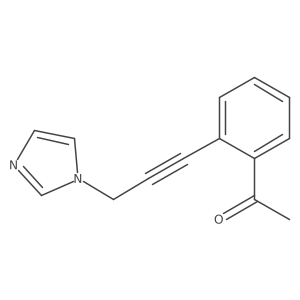 1-{2-[3-(1H-imidazol-1-yl)prop-1-yn-1-yl]phenyl}ethan-1-one Structure