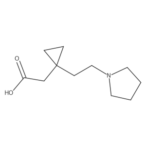 2-{1-[2-(Pyrrolidin-1-yl)ethyl]cyclopropyl}acetic acid结构式