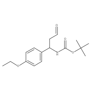 tert-butyl N-[(1R)-1-(4-ethoxyphenyl)-3-oxopropyl]carbamate Structure