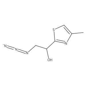 (1R)-2-azido-1-(4-methyl-1,3-thiazol-2-yl)ethan-1-ol结构式