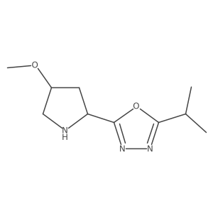 2-[(2S,4S)-4-methoxypyrrolidin-2-yl]-5-(propan-2-yl)-1,3,4-oxadiazole结构式