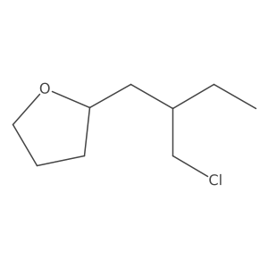 (2R)-2-[2-(chloromethyl)butyl]oxolane结构式