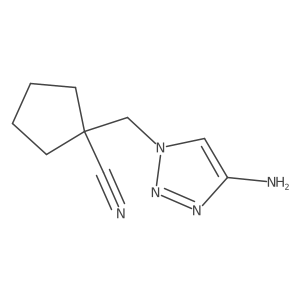 1-[(4-amino-1H-1,2,3-triazol-1-yl)methyl]cyclopentane-1-carbonitrile Structure