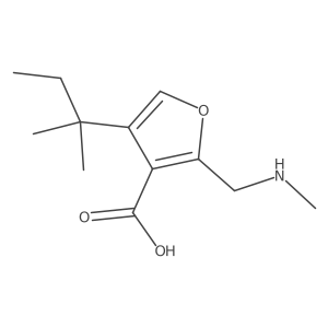 2-[(Methylamino)methyl]-4-(2-methylbutan-2-yl)furan-3-carboxylic acid Structure