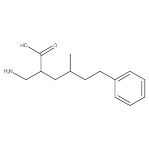 2-(Aminomethyl)-4-methyl-6-phenylhexanoic acid结构式