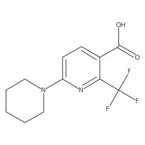 6-(Piperidin-1-yl)-2-(trifluoromethyl)pyridine-3-carboxylic acid结构式