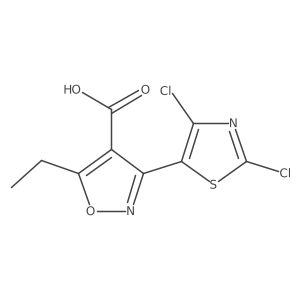 3-(Dichloro-1,3-thiazol-5-yl)-5-ethyl-1,2-oxazole-4-carboxylic acid结构式