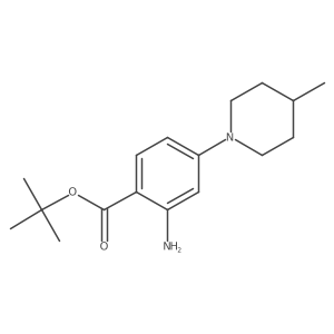 Tert-butyl 2-amino-4-(4-methylpiperidin-1-yl)benzoate Structure