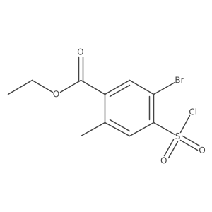 Ethyl 5-bromo-4-(chlorosulfonyl)-2-methylbenzoate Structure