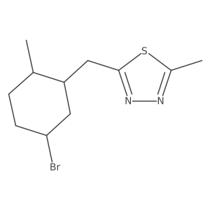 2-[(5-Bromo-2-methylcyclohexyl)methyl]-5-methyl-1,3,4-thiadiazole Structure