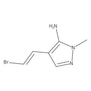 4-(2-bromoethenyl)-1-methyl-1H-pyrazol-5-amine结构式