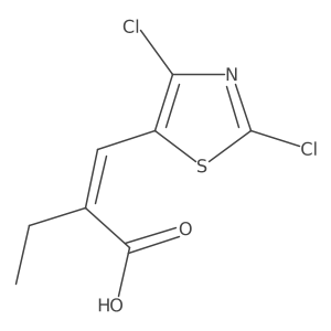 (2E)-2-[(dichloro-1,3-thiazol-5-yl)methylidene]butanoic acid结构式