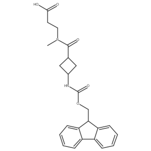 3-{1-[3-({[(9H-fluoren-9-yl)methoxy]carbonyl}amino)cyclobutyl]-N-methylformamido}propanoic acid Structure