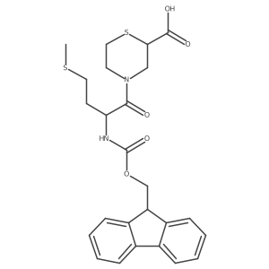4-[2-({[(9H-fluoren-9-yl)methoxy]carbonyl}amino)-4-(methylsulfanyl)butanoyl]thiomorpholine-2-carboxylic acid Structure