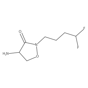 4-Amino-2-(4,4-difluorobutyl)-1,2-oxazolidin-3-one结构式