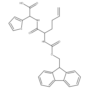 2-[2-({[(9H-fluoren-9-yl)methoxy]carbonyl}amino)hex-5-enamido]-2-(thiophen-2-yl)acetic acid Structure