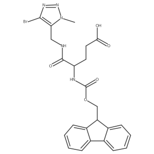 4-{[(4-bromo-1-methyl-1H-1,2,3-triazol-5-yl)methyl]carbamoyl}-4-({[(9H-fluoren-9-yl)methoxy]carbonyl}amino)butanoic acid结构式