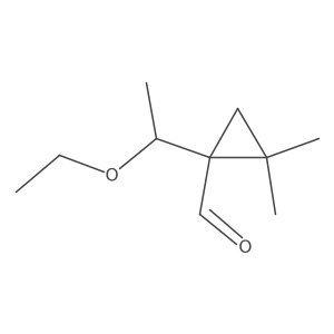 1-(1-Ethoxyethyl)-2,2-dimethylcyclopropane-1-carbaldehyde Structure