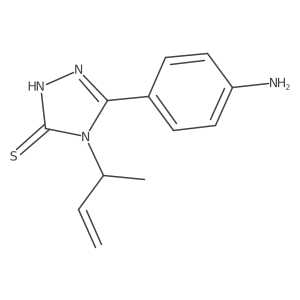 5-(4-aminophenyl)-4-(but-3-en-2-yl)-4H-1,2,4-triazole-3-thiol结构式