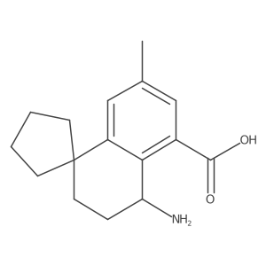 4'-amino-7'-methyl-3',4'-dihydro-2'H-spiro[cyclopentane-1,1'-naphthalene]-5'-carboxylic acid Structure