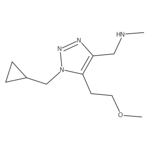{[1-(cyclopropylmethyl)-5-(2-methoxyethyl)-1H-1,2,3-triazol-4-yl]methyl}(methyl)amine Structure